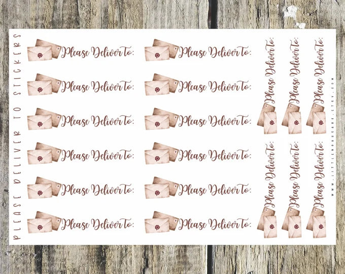 Please Deliver To Stickers