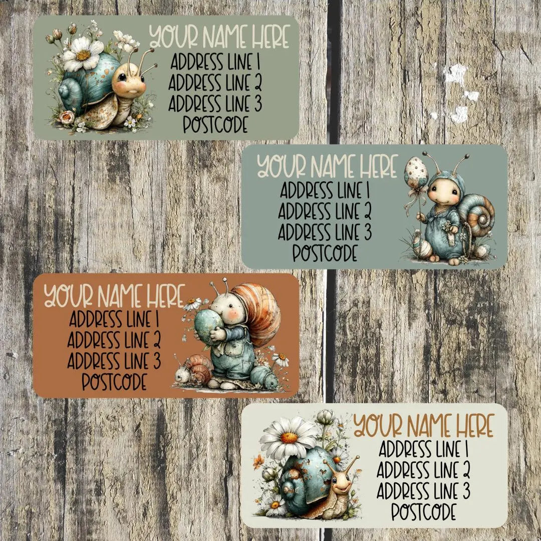 Spring Snail Longer Address Labels