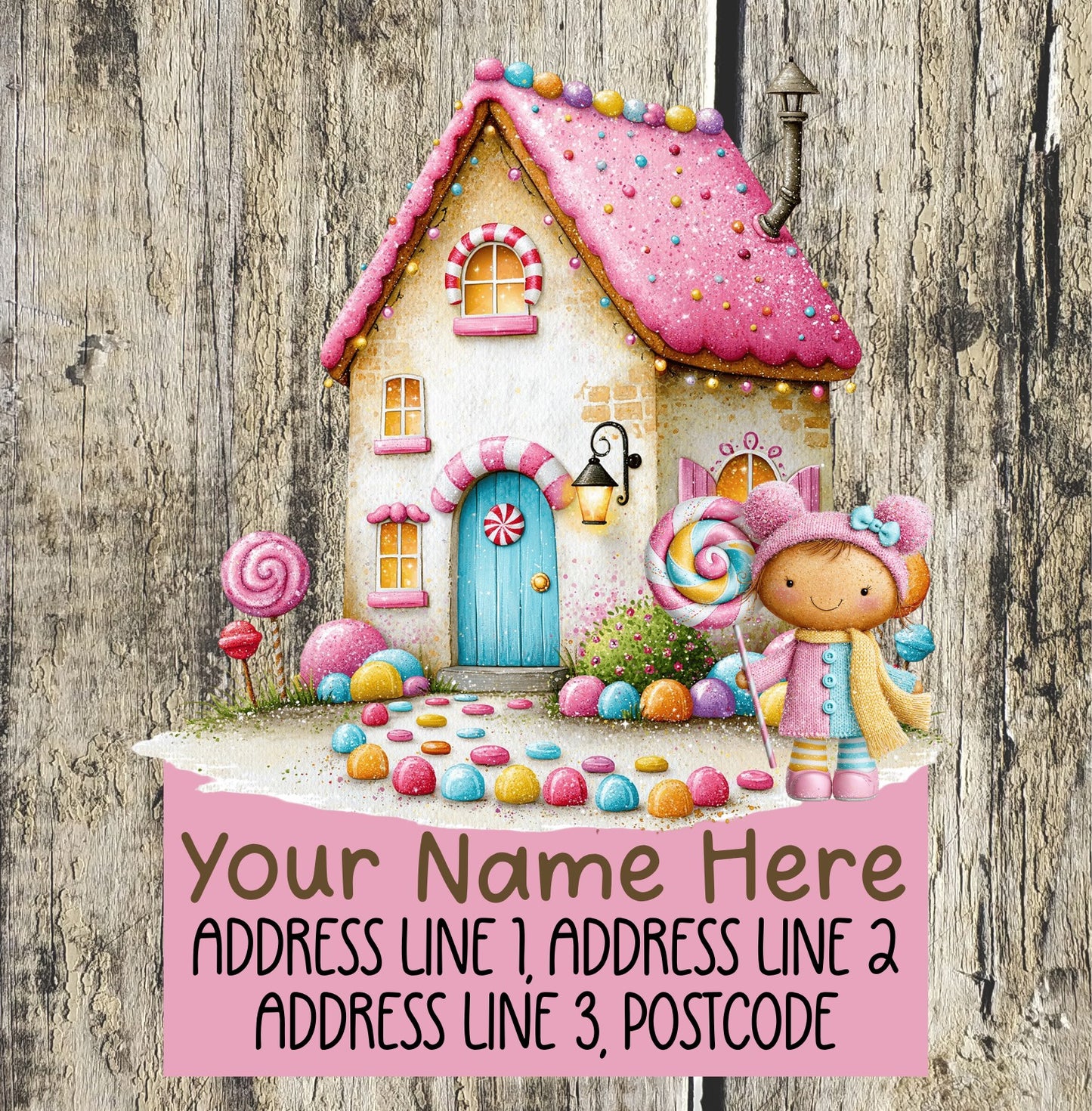 Gingerbread Candy Address Labels