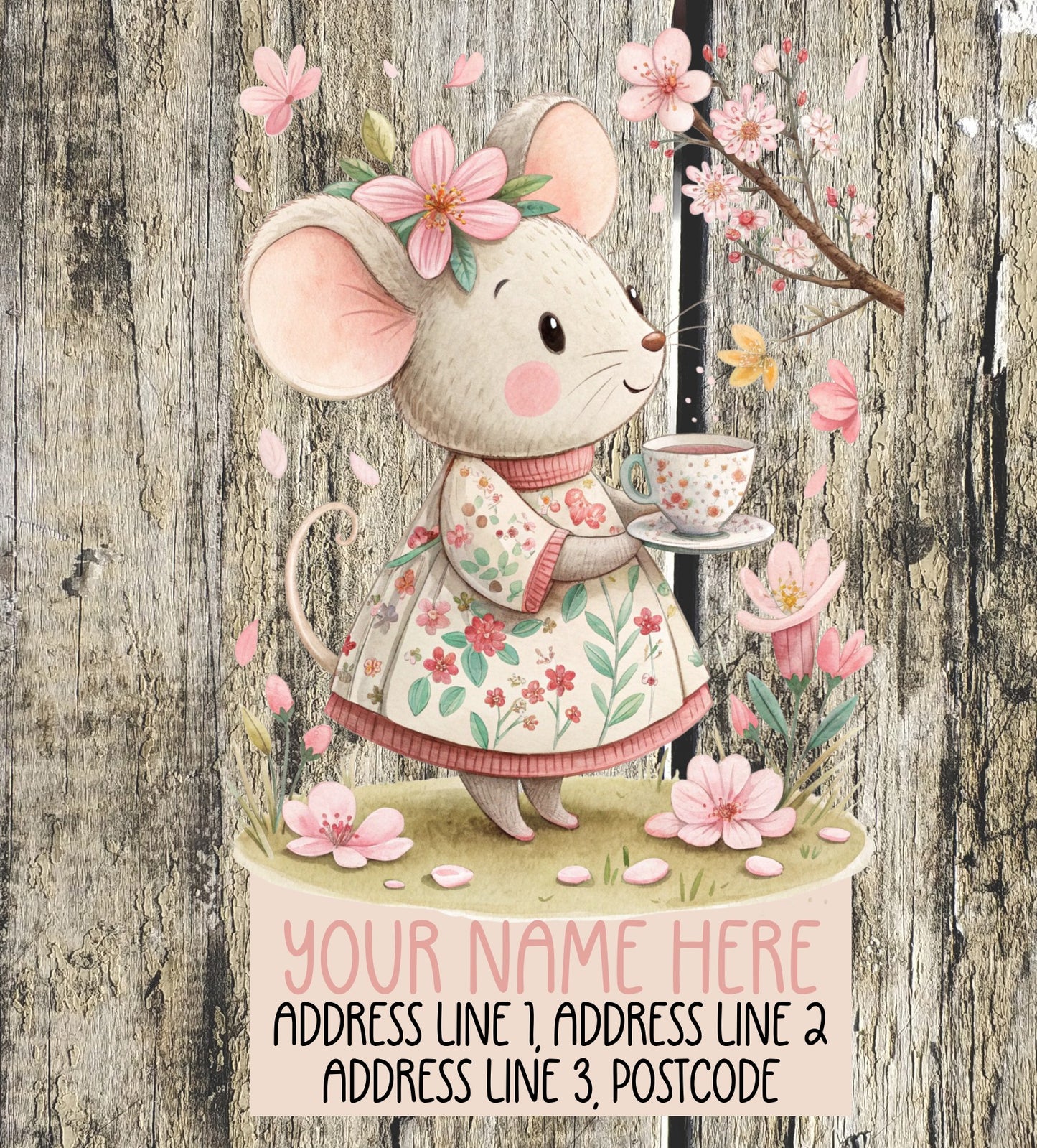 Mouse Tea party Address Labels