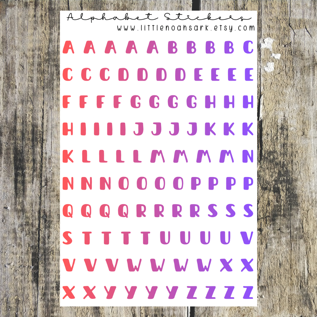 Alphabet Stickers