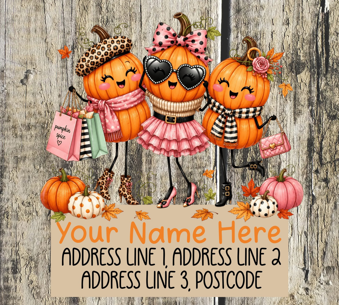 Autumn Pumpkin Scarecrow Address Labels