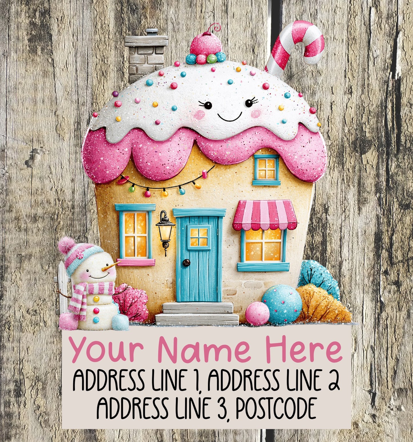 Gingerbread Candy Address Labels