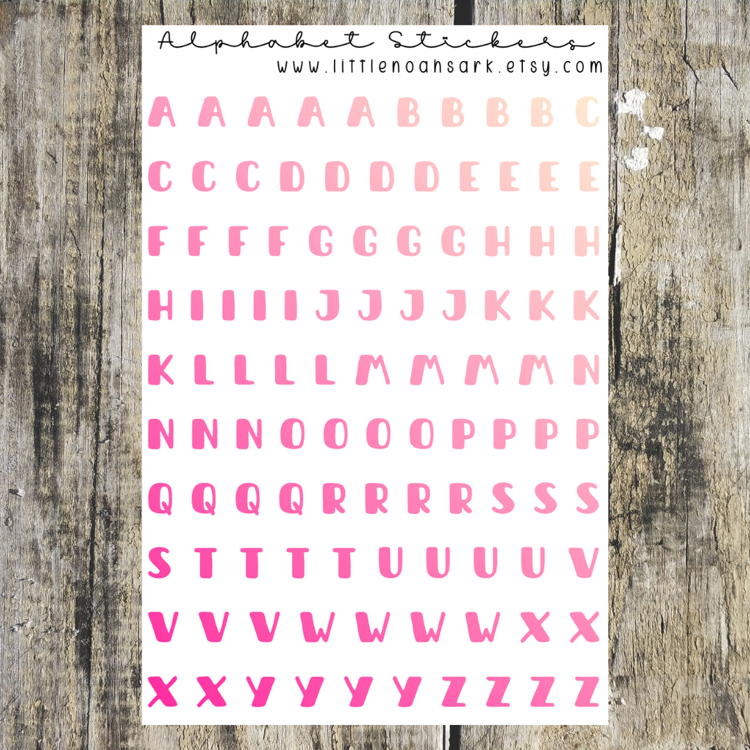 Alphabet Stickers