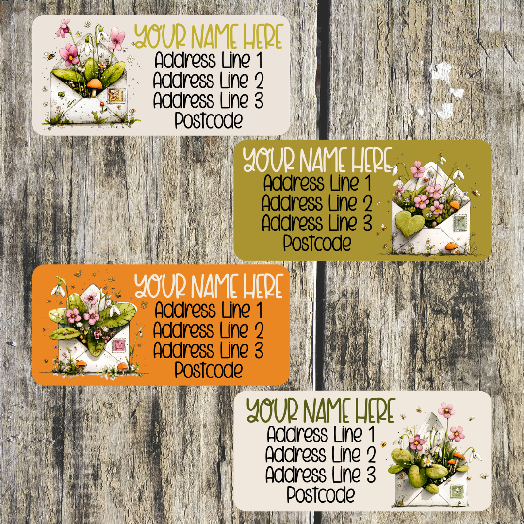 Spring Envelope Mail Address Labels