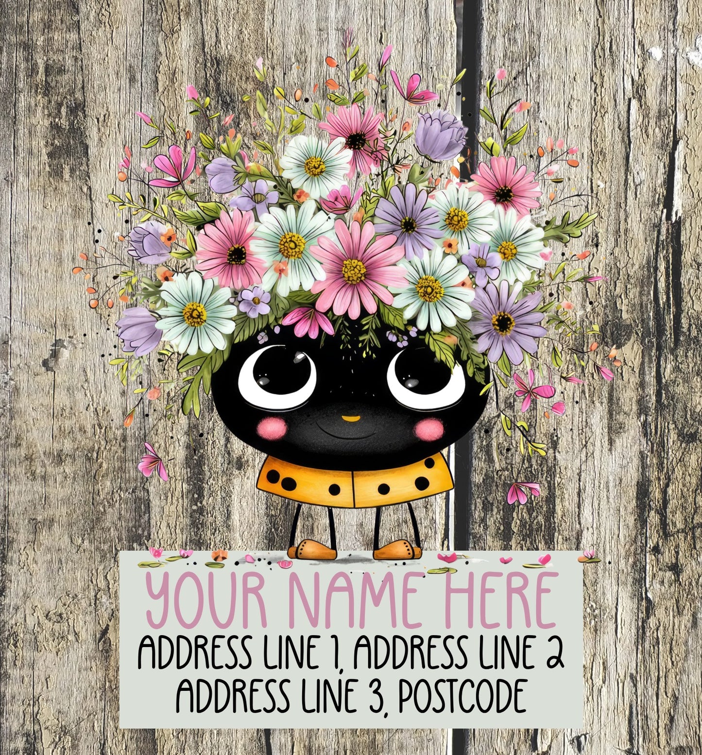 Ladybug Spring Address Labels