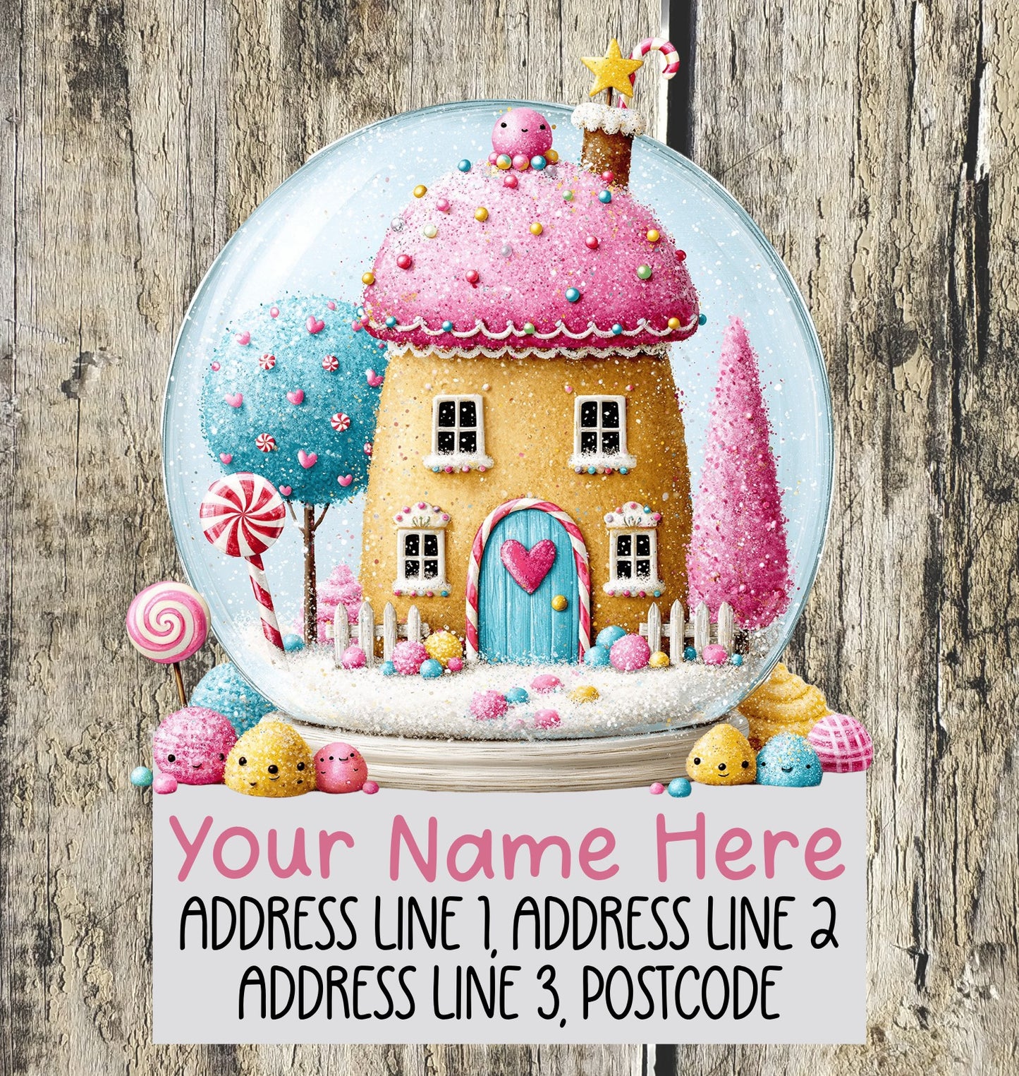 Gingerbread Candy Address Labels