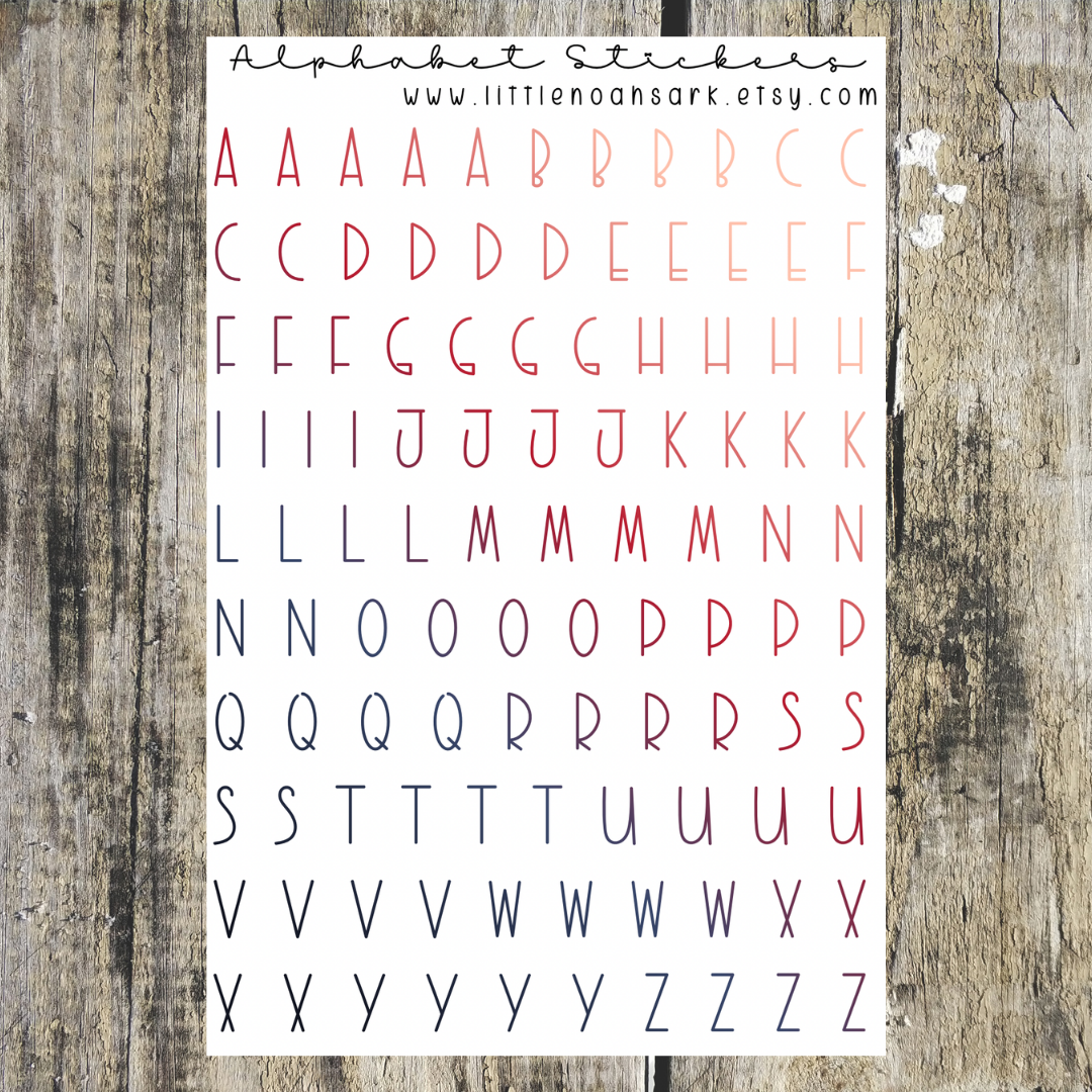 Alphabet Stickers