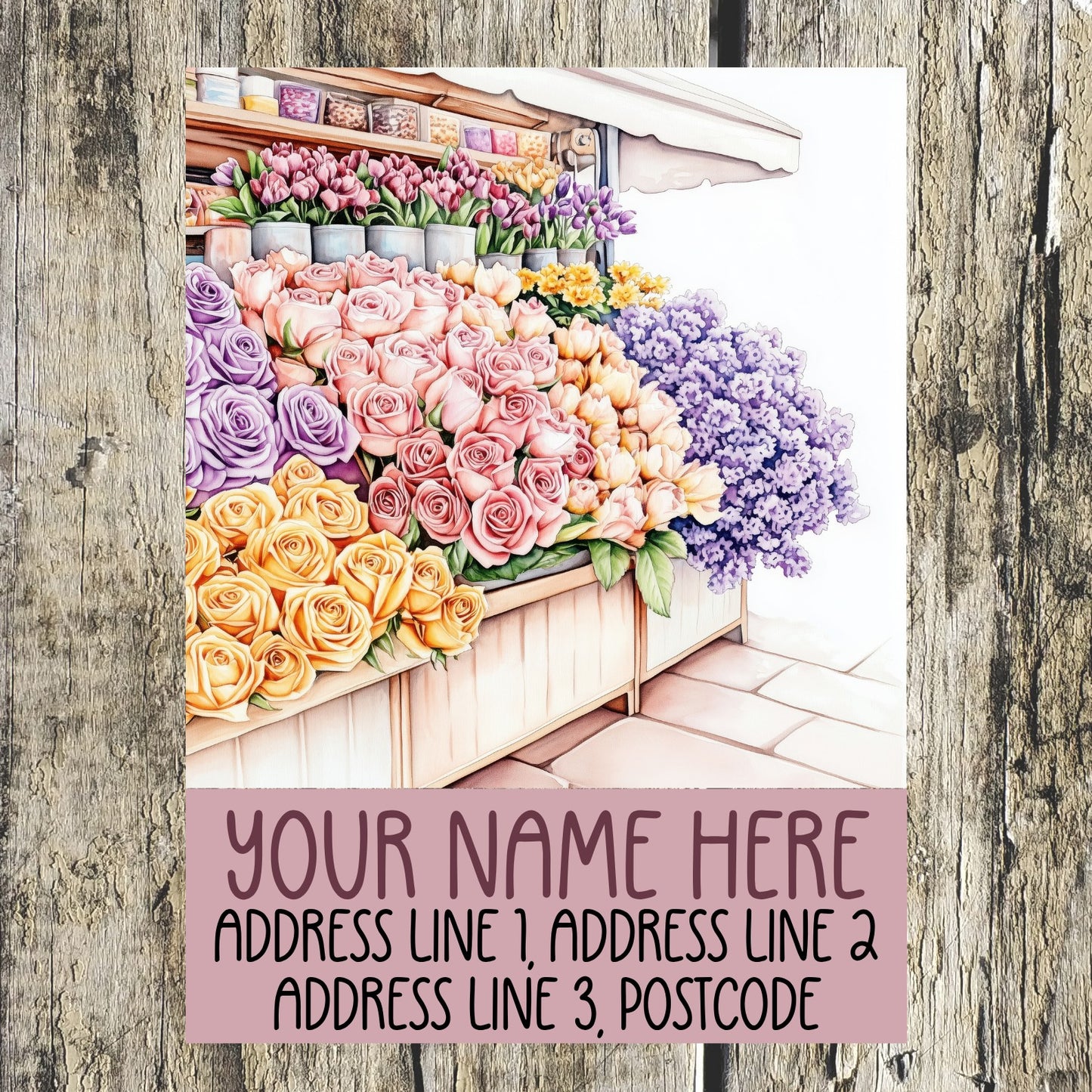 Lavender Field Address Labels