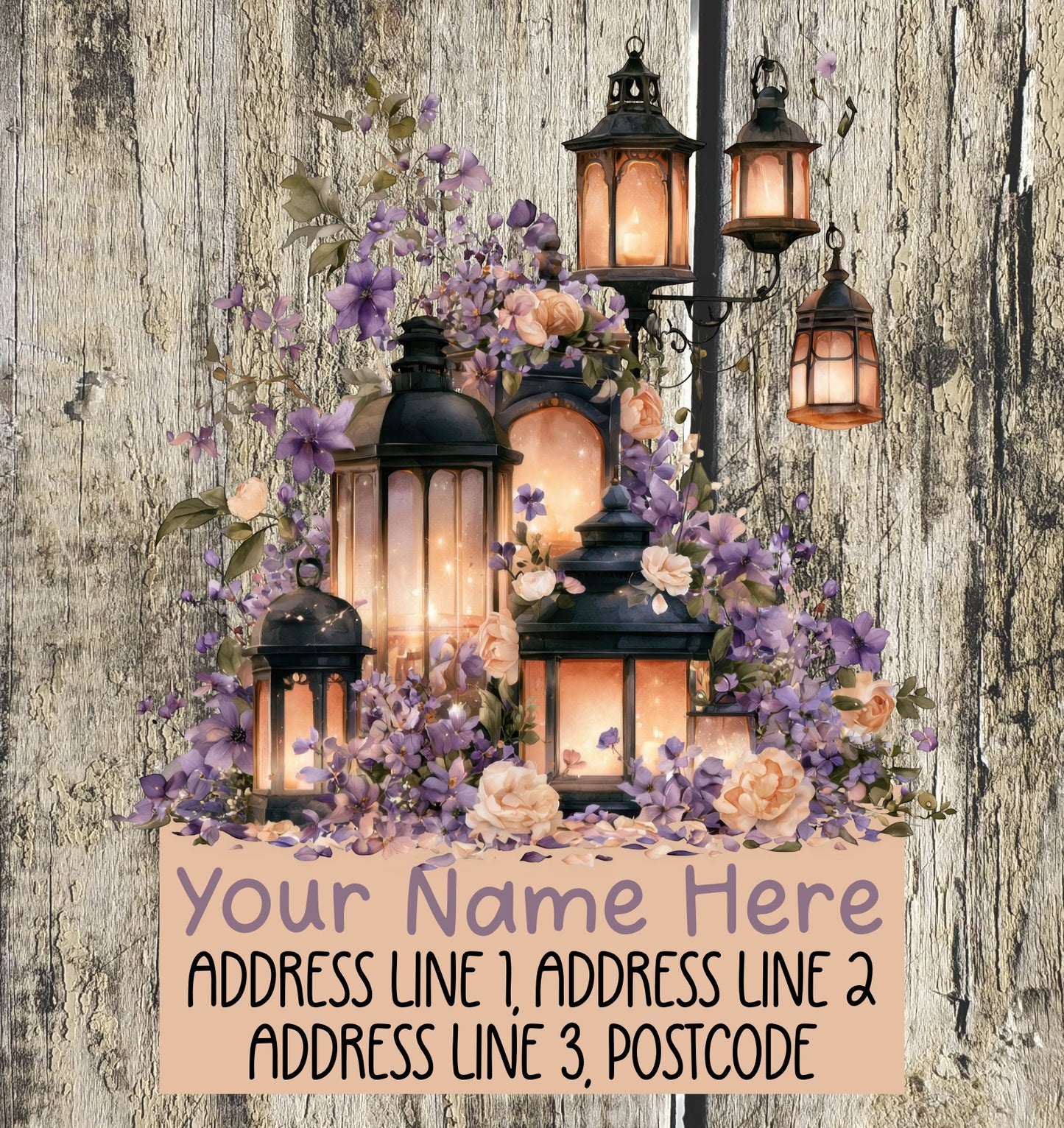 Purple Halloween Address Labels