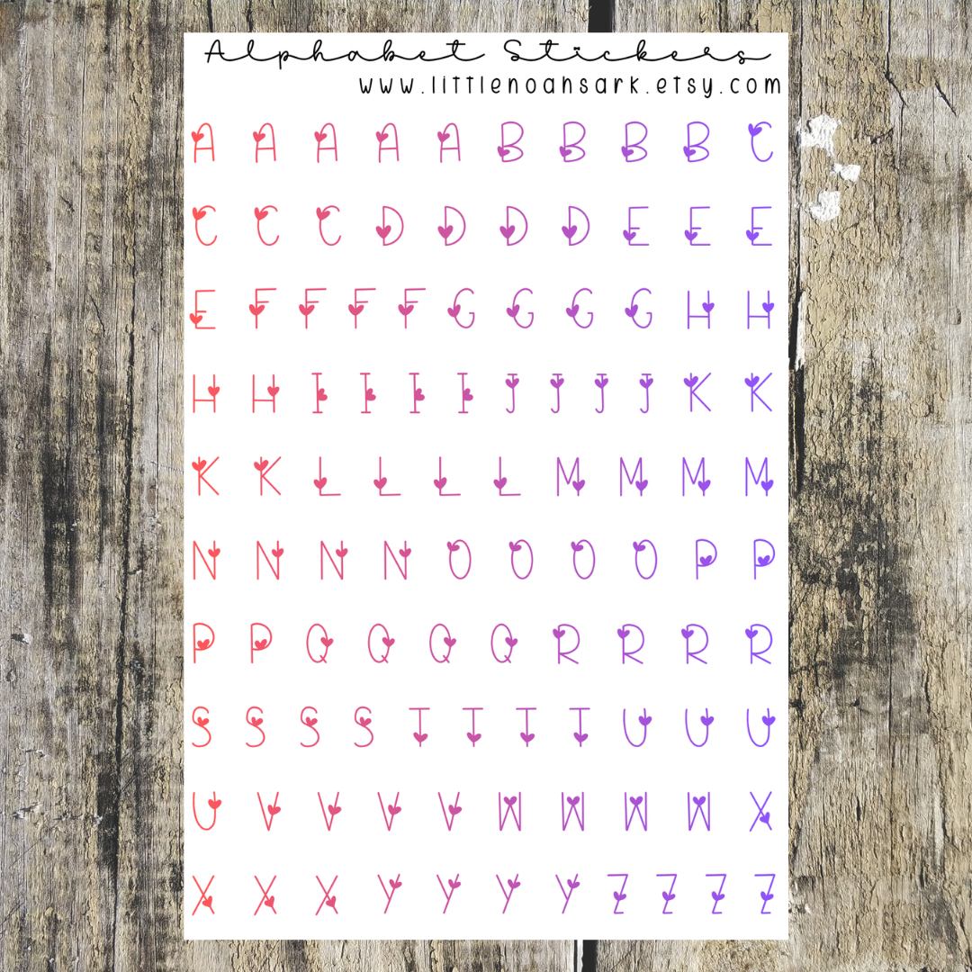 Alphabet Stickers