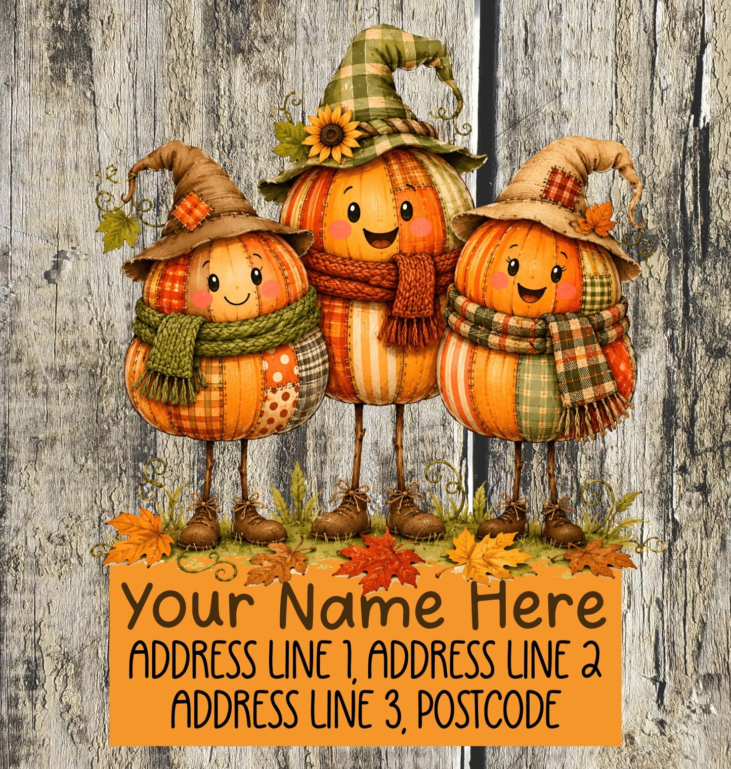Autumn Pumpkin Scarecrow Address Labels