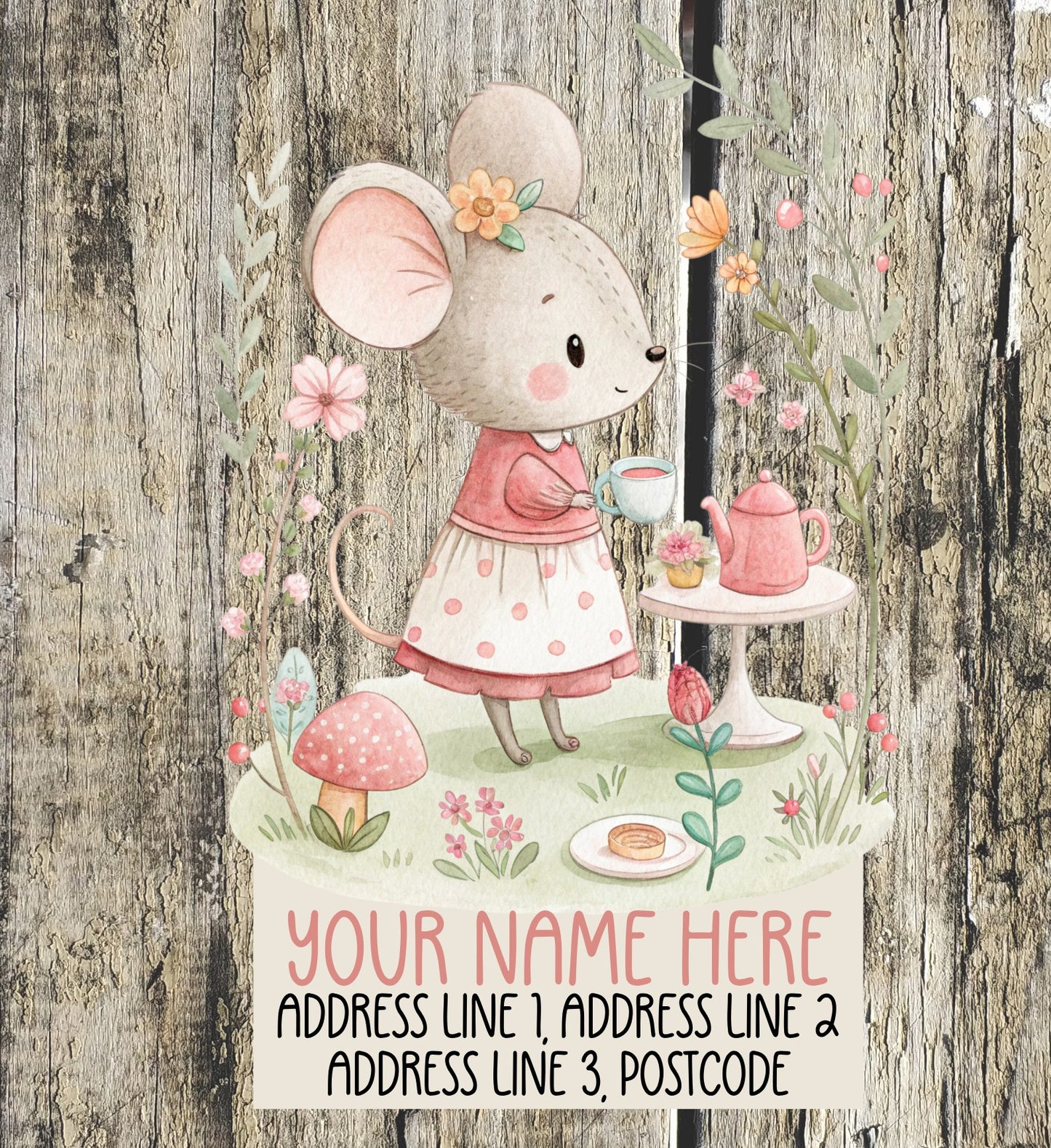 Mouse Tea party Address Labels