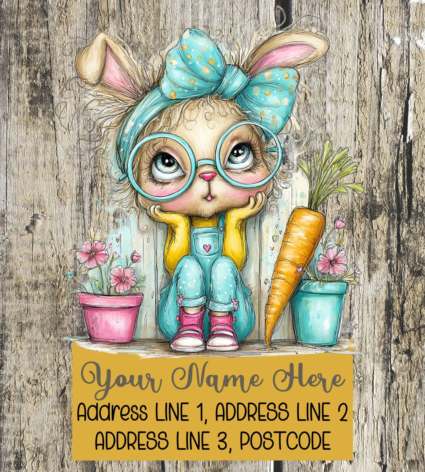 Peeking Bunny Mail Address Labels