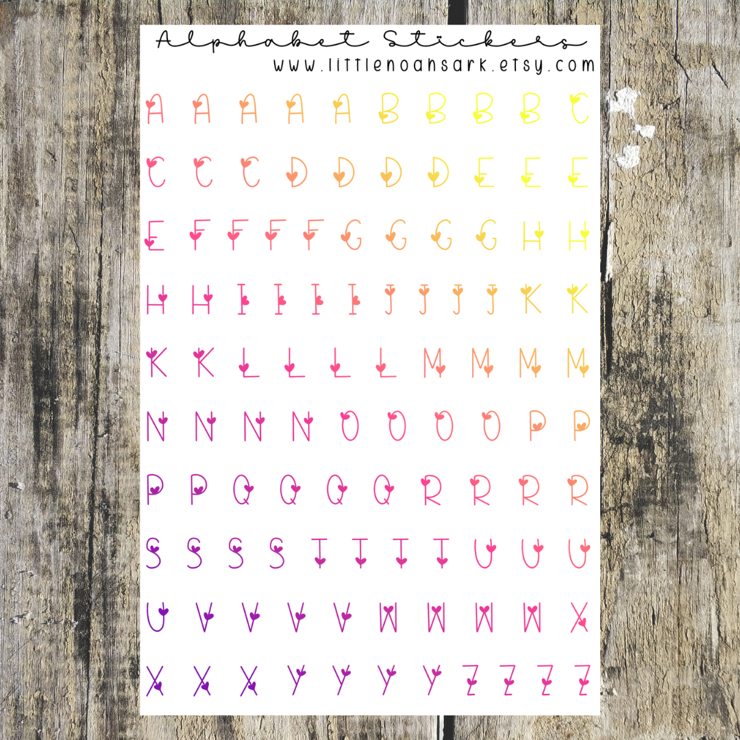 Alphabet Stickers