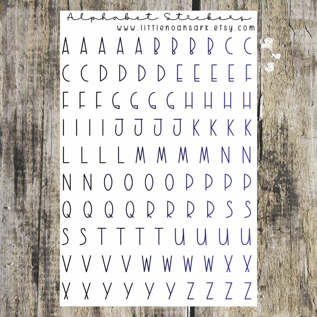 Alphabet Stickers