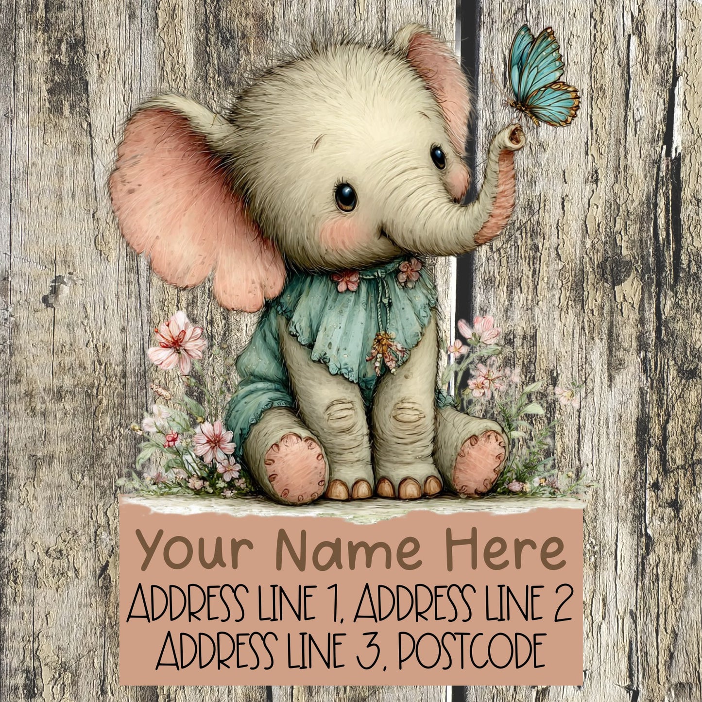 Spring Elephant Address Labels