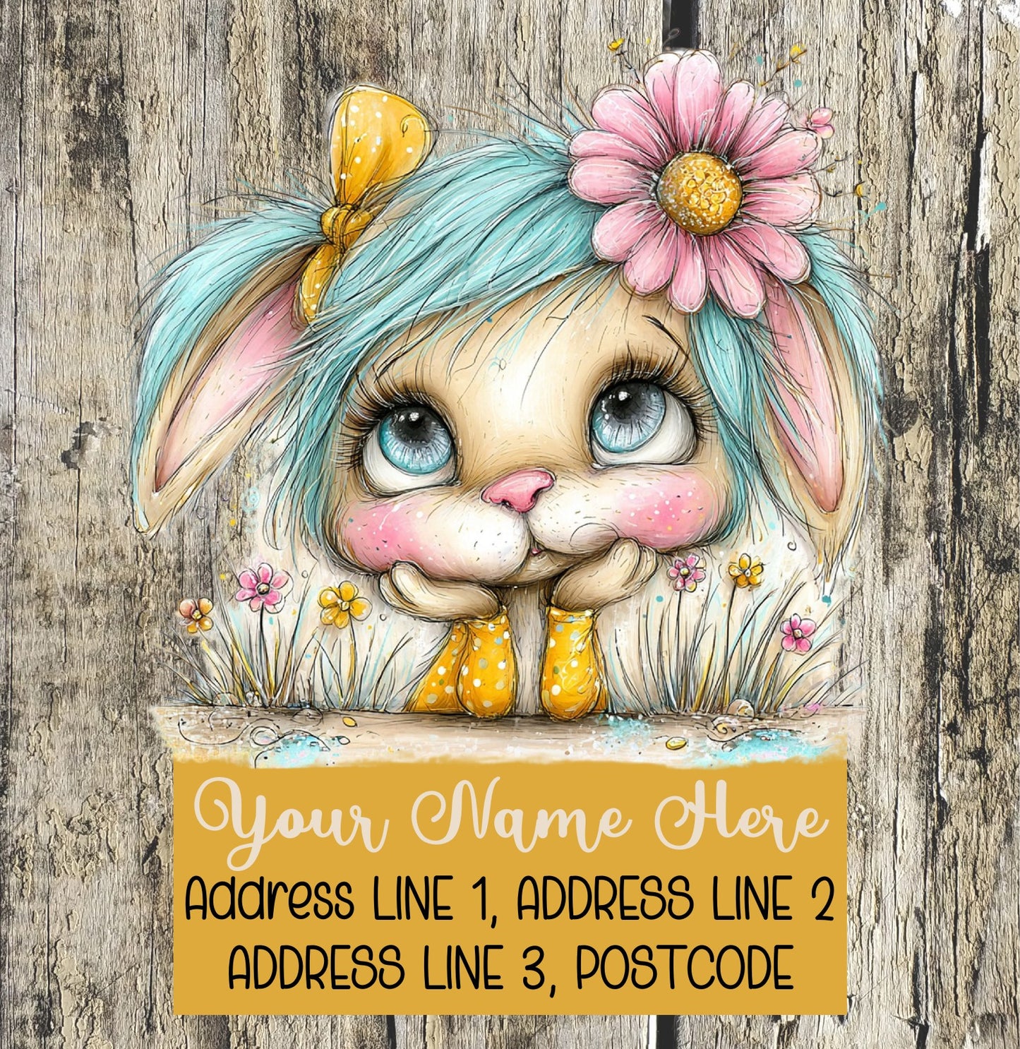 Peeking Bunny Mail Address Labels