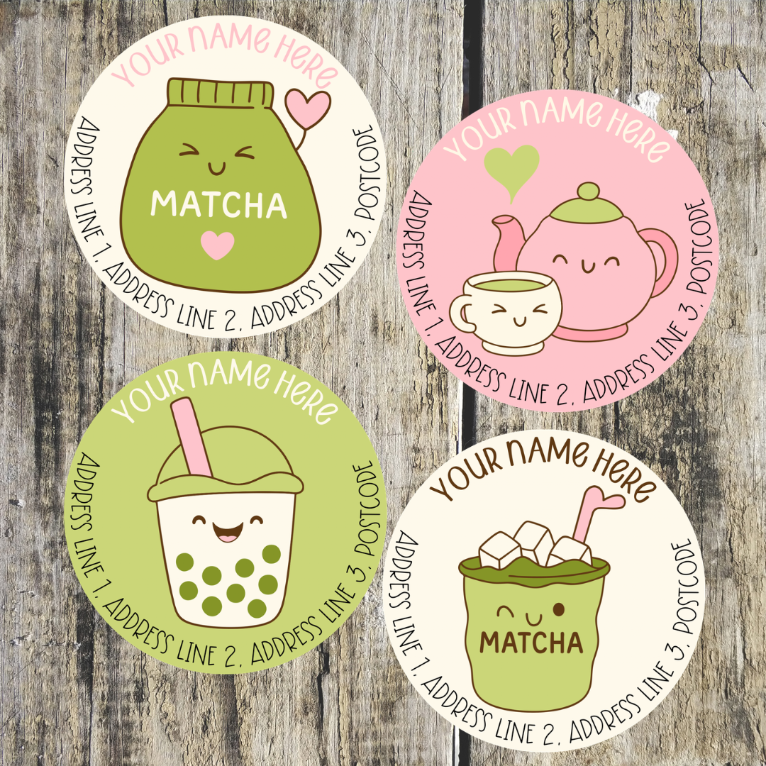 Matcha Round Address Labels