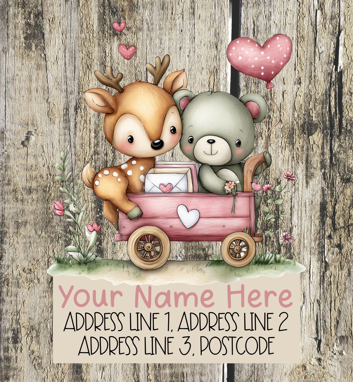 Forest Animal Mail Address Labels