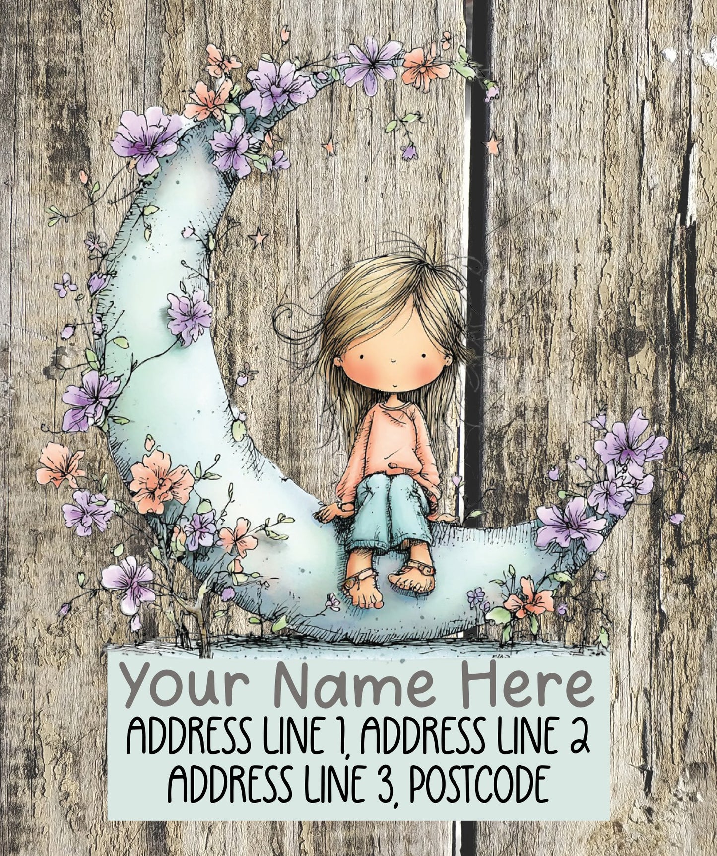 Purple Summer Address Labels