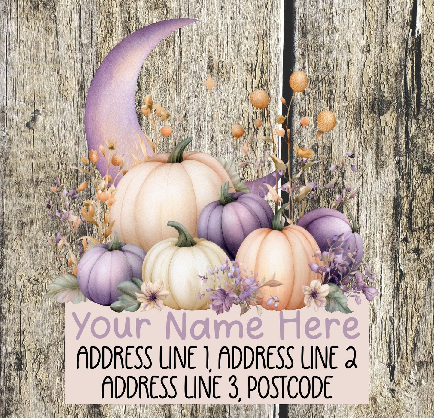 Purple Halloween Address Labels
