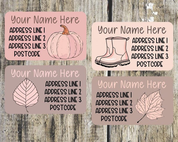 Autumn Mini Address Labels
