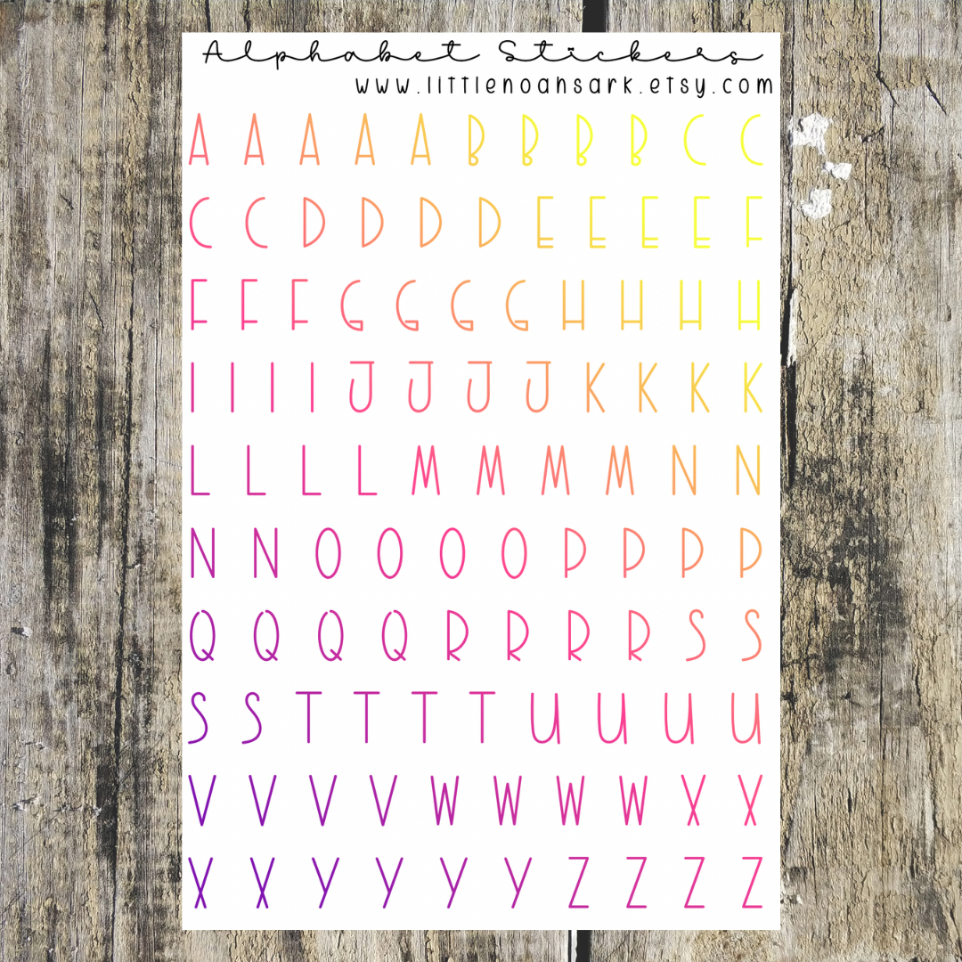 Alphabet Stickers