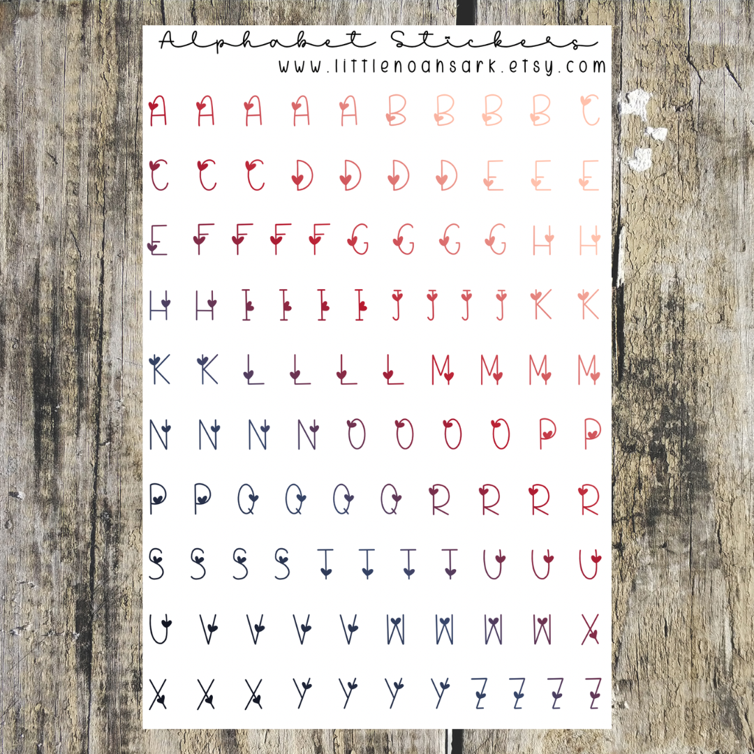 Alphabet Stickers