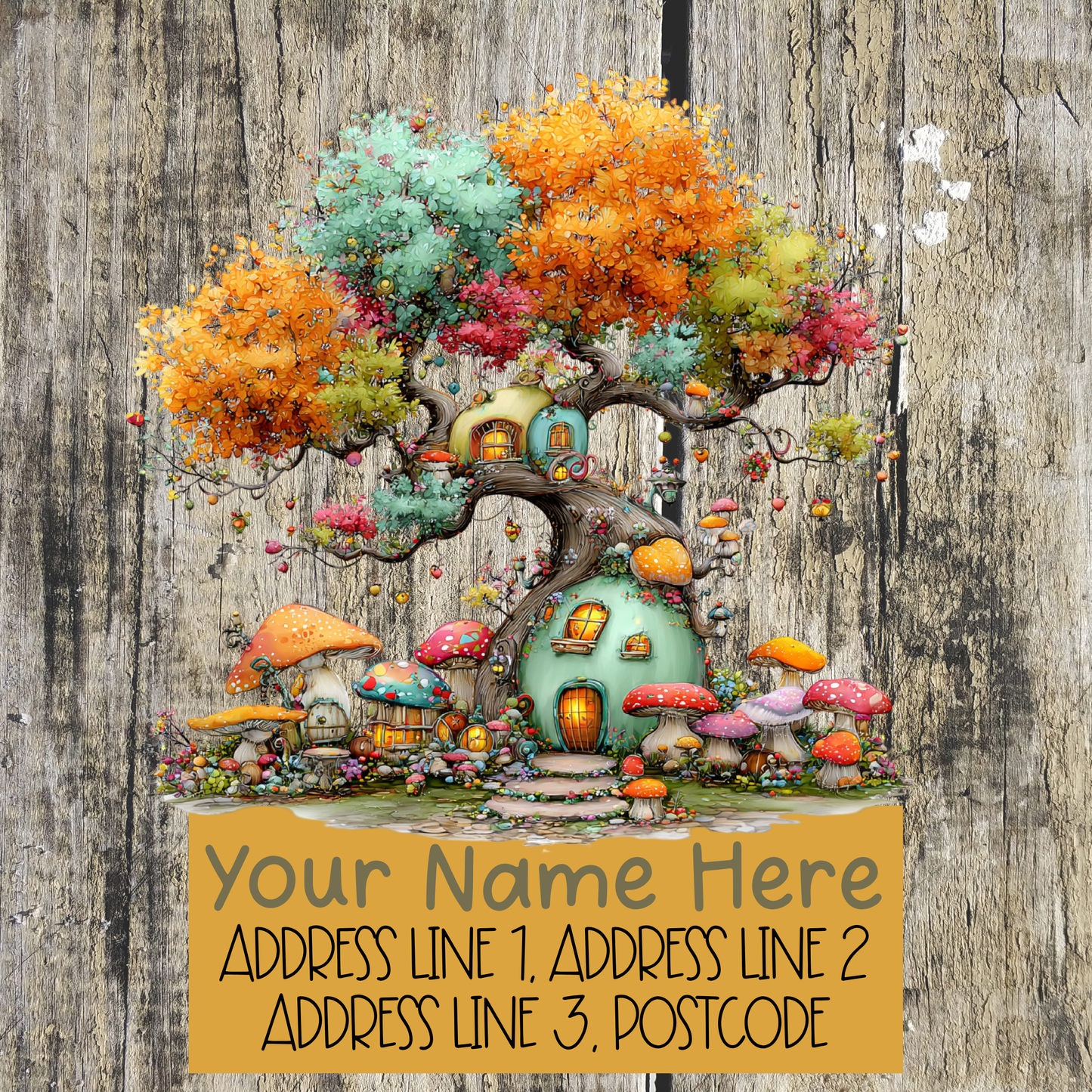 Whimsical Autumn Address Labels