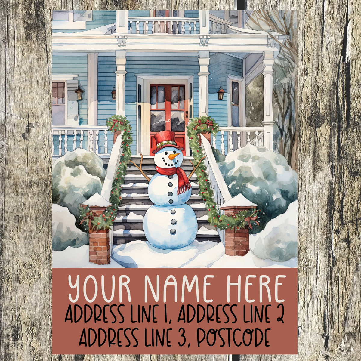 Snowman doorway Address Labels