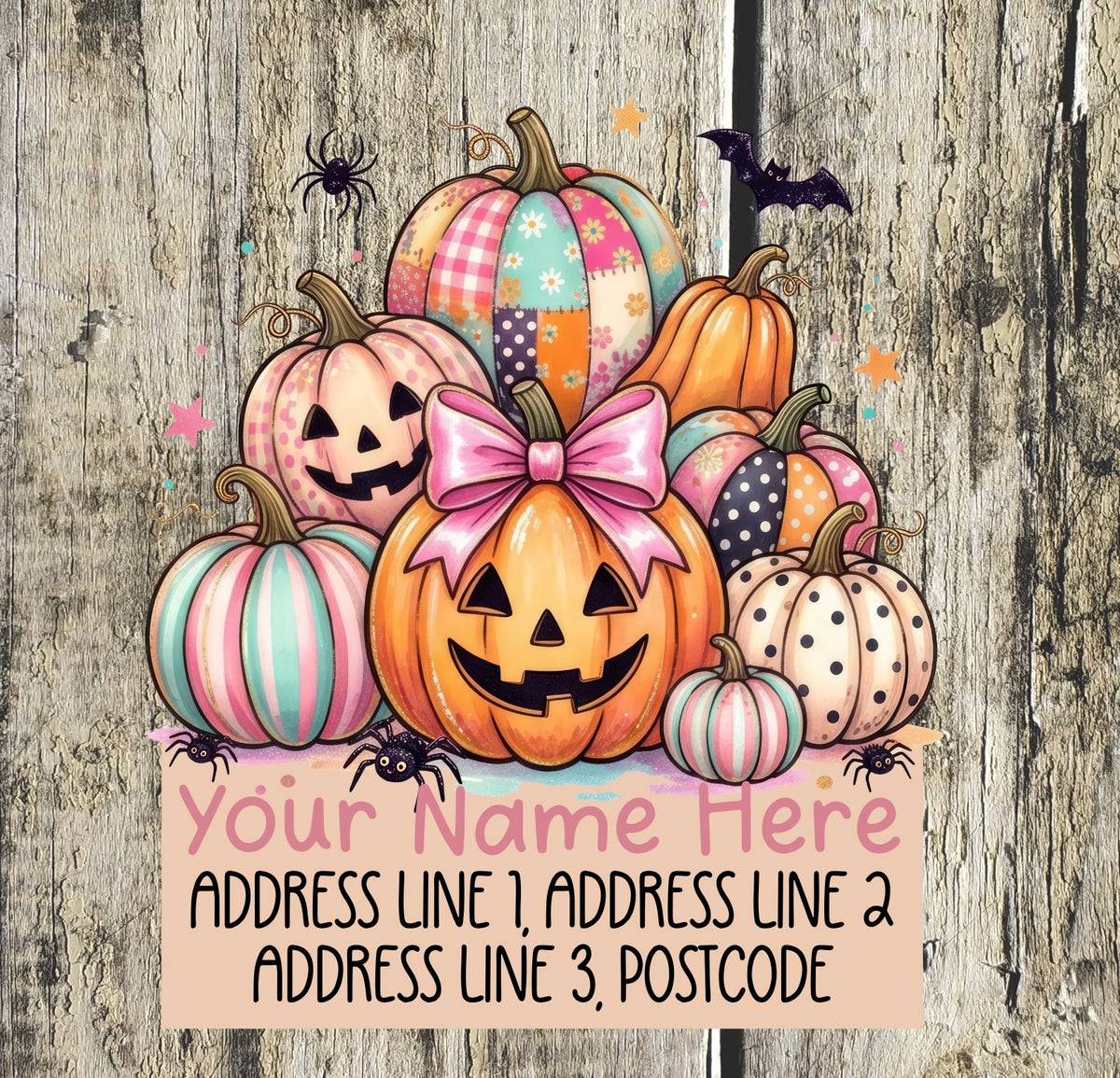Pastel haunted house Address Labels