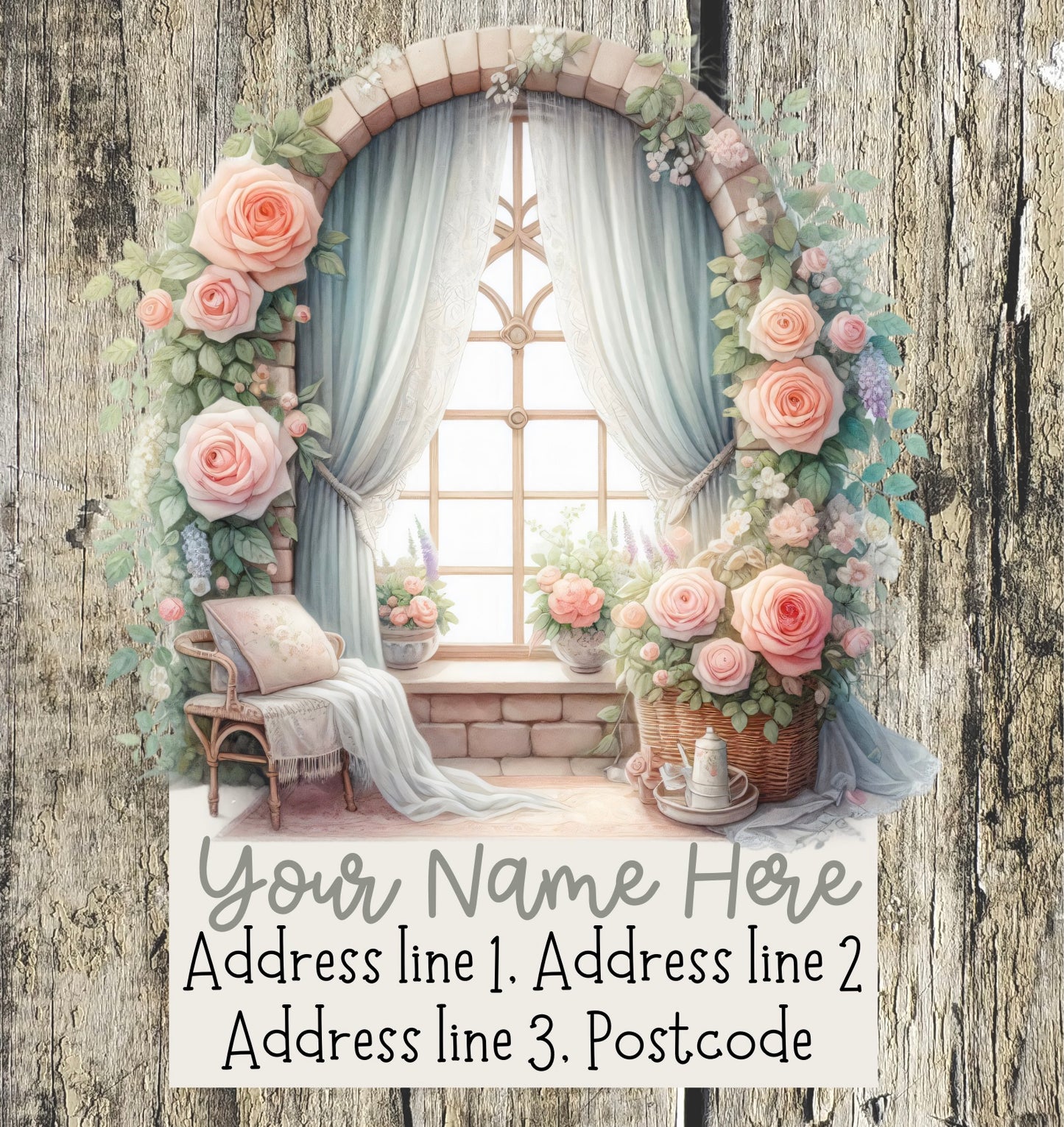 Turquoise Spring Address Labels