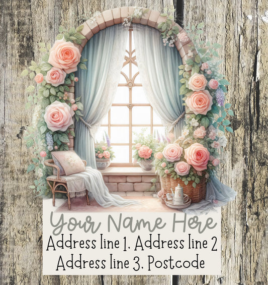 Turquoise Spring Address Labels