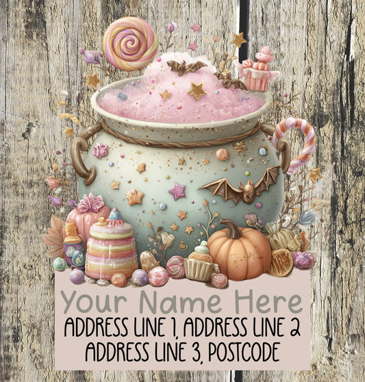 Pastel Halloween Address Labels