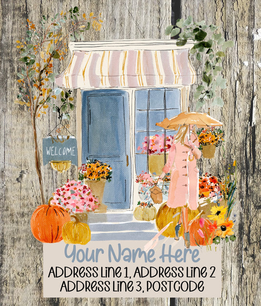 Autumnal Scene Address Labels