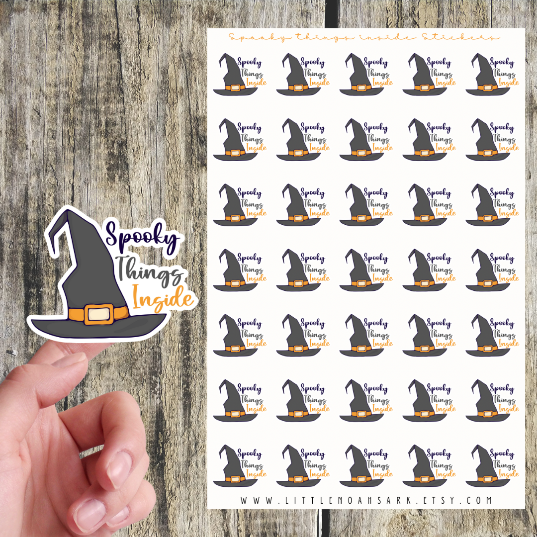 Spooky Things Inside Stickers