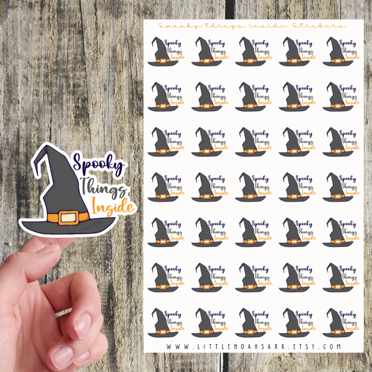 Spooky Things Inside Stickers