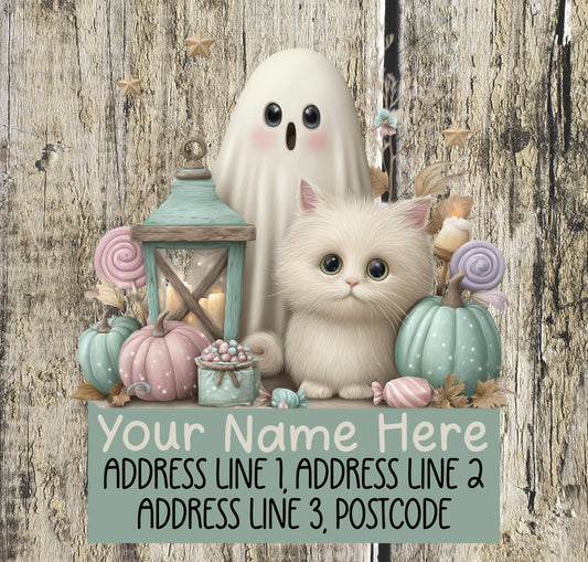 Pastel Halloween Address Labels