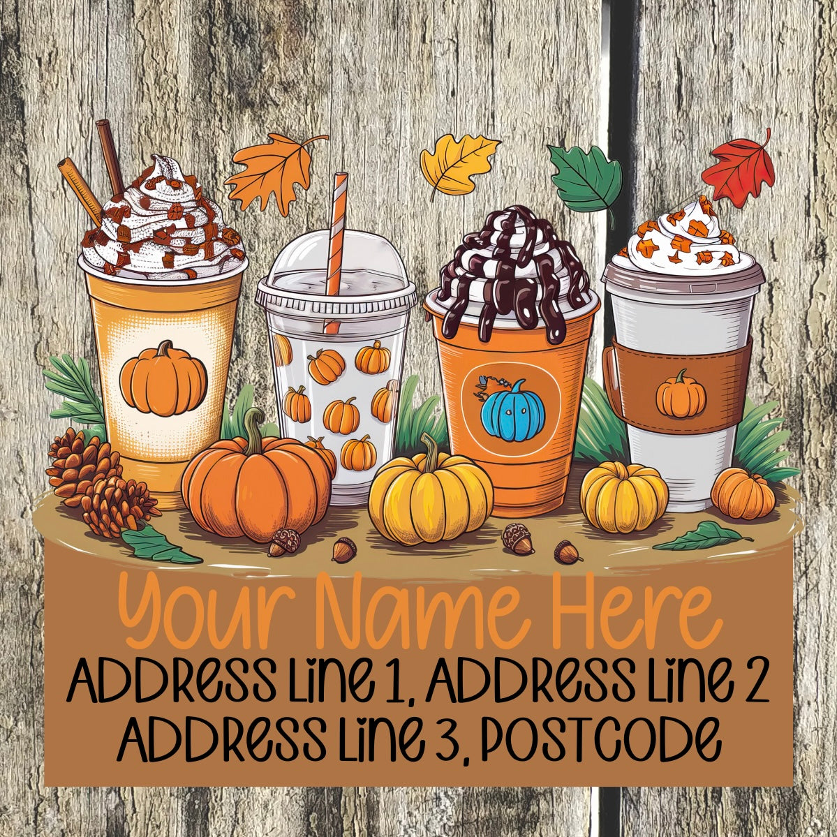 Pumpkin spiced latte Address Labels