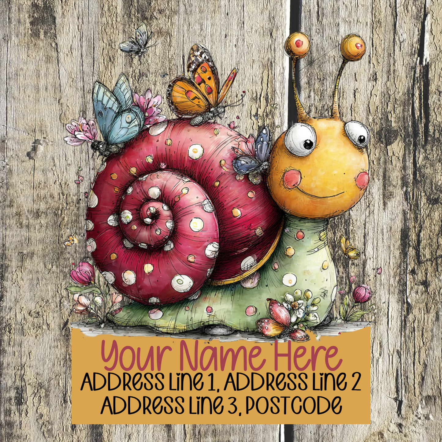 Summer Snail Address Labels