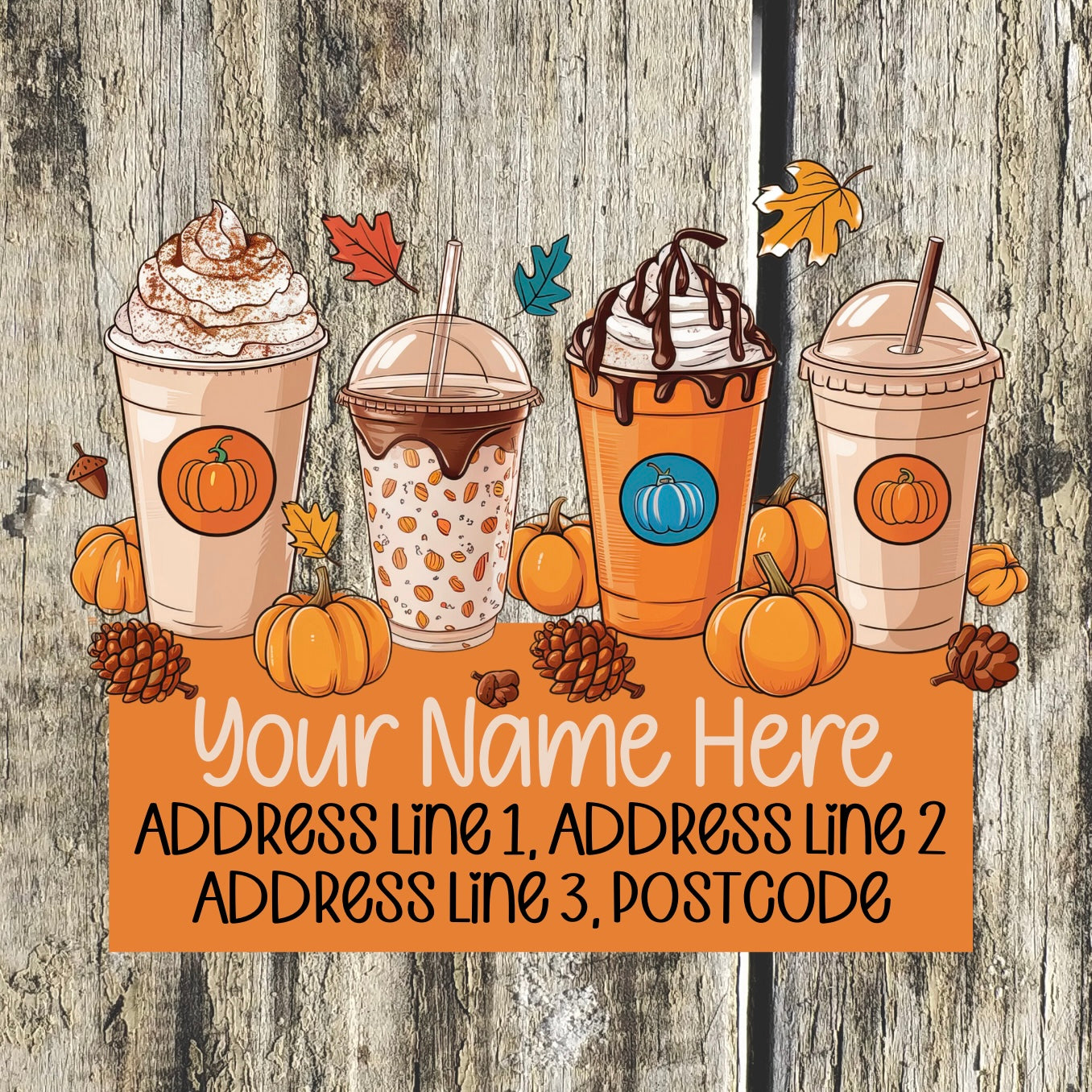 Pumpkin spiced latte Address Labels