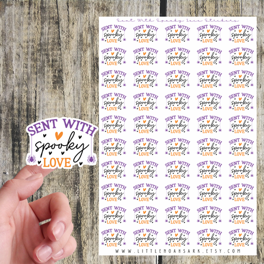 Sent With Spooky Love Stickers