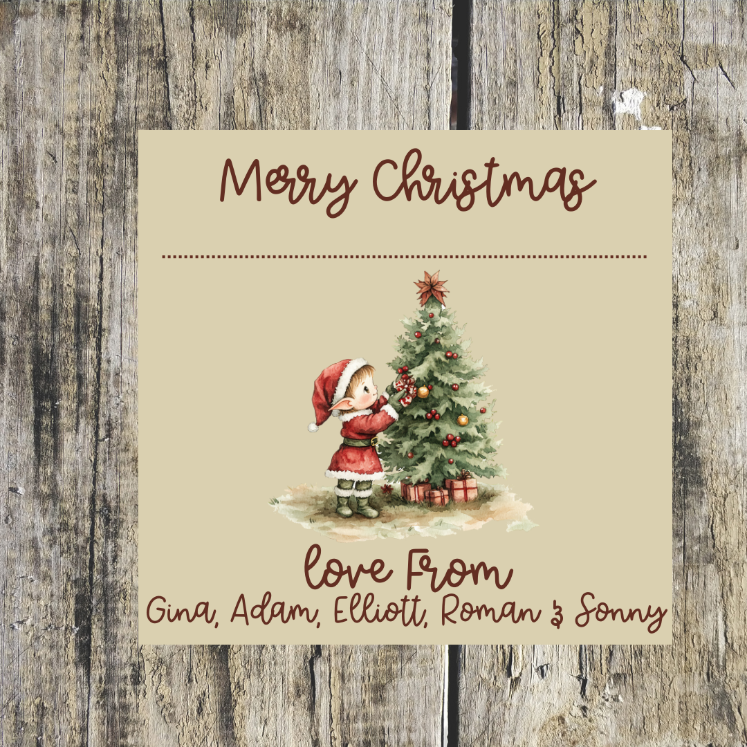 Personalised Christmas Name Stickers