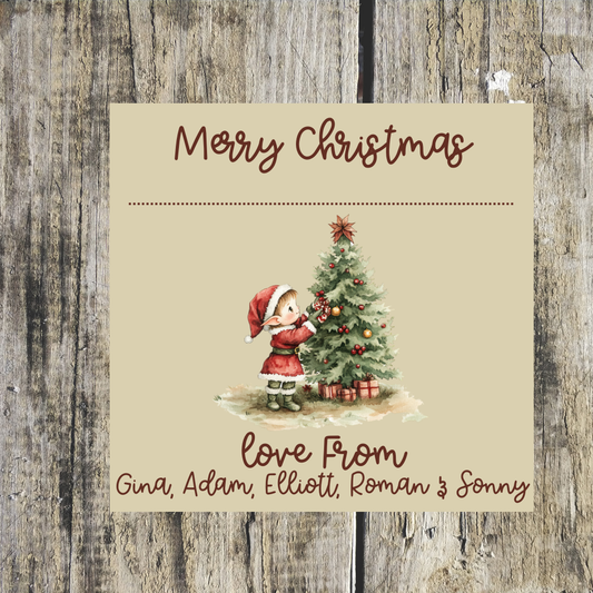 Personalised Christmas Name Stickers