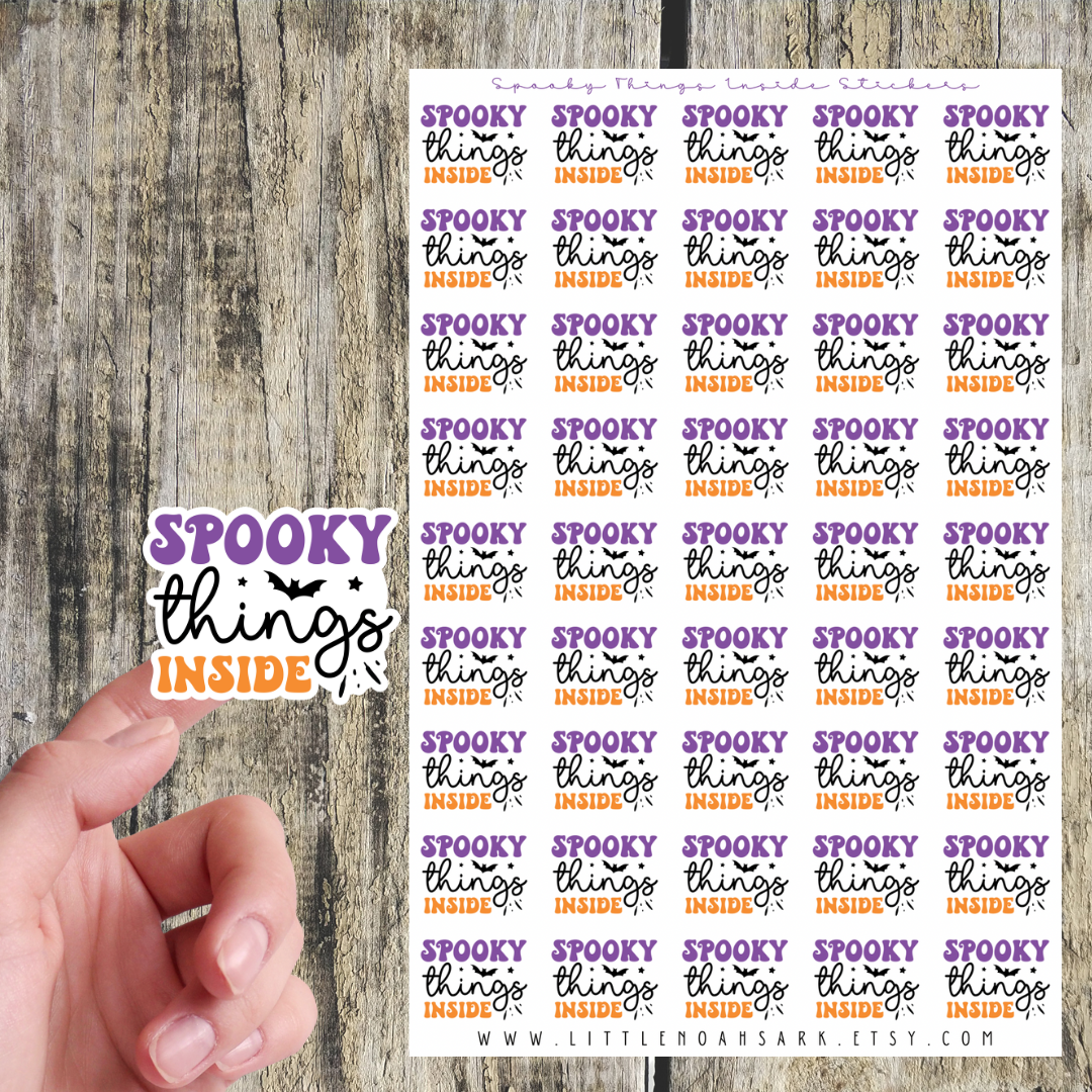 Spooky Things Inside Stickers