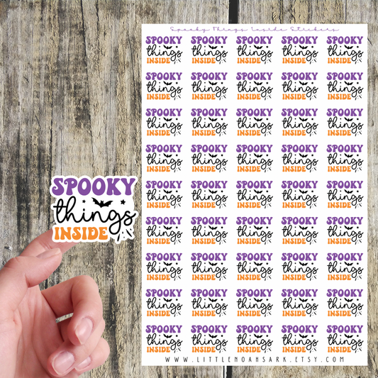 Spooky Things Inside Stickers