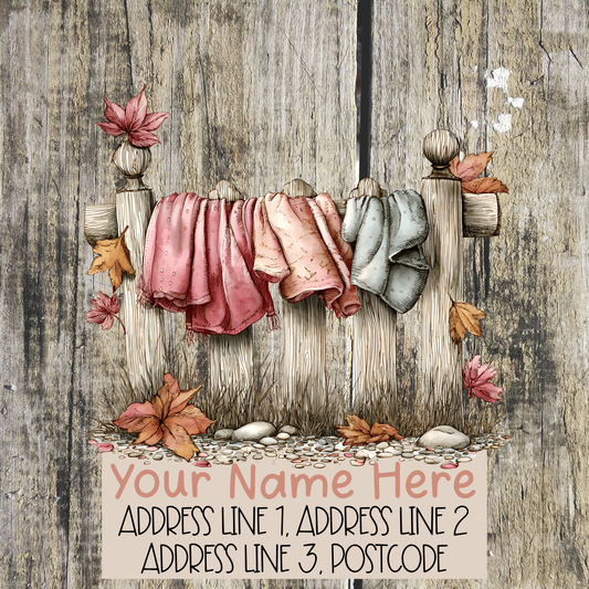 Pumpkin Autumn Fence Address Labels