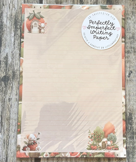 Strawberry mouse perfectly imperfect writing paper
