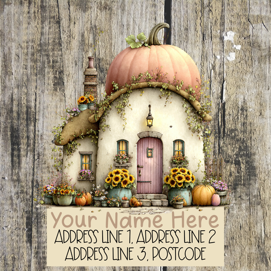 Sunflower Autumn House Address Labels